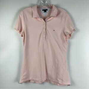 Tommy Hilfiger Pink Polo Shirt Preppy Women’s Size Large